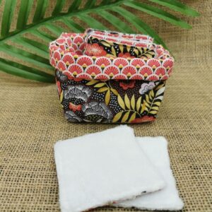 Panier de lingettes démaquillantes Jungle n°2 - vue côté éponge lingettes