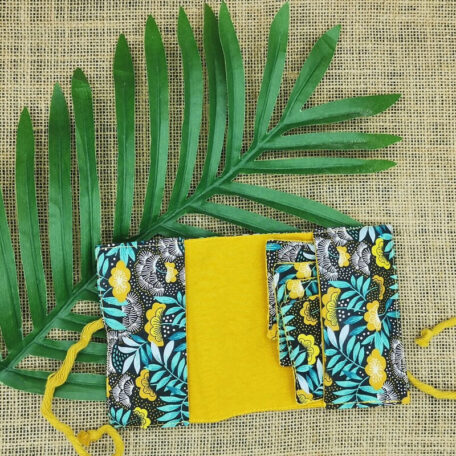 Pochette voyages lingettes Jungle 1 vu ouverte lingettes intérieur